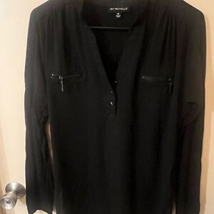 My Michelle Classic Black Blouse